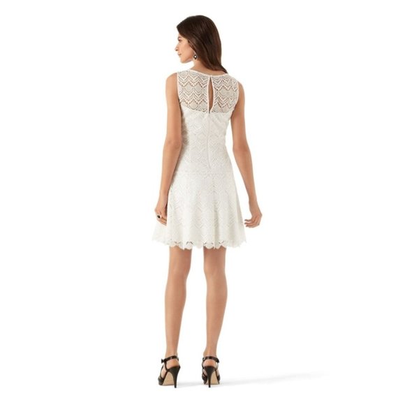 WHBM White Lace Overlay Dress NWT - Picture 2 of 8
